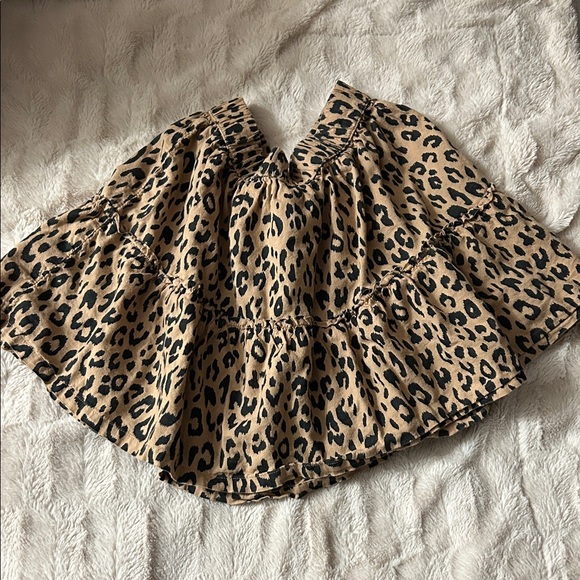 GAP Other - Gap kid’s Leopard Print Tiered Skirt